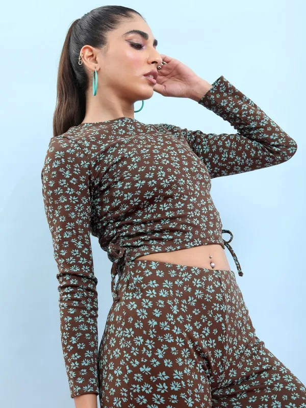  Tokyo Talkies Women Multi Self Design Regular Tops
