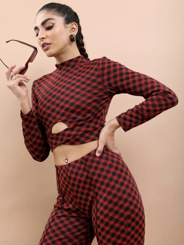  Tokyo Talkies Women Multi Self Design Peplum Tops