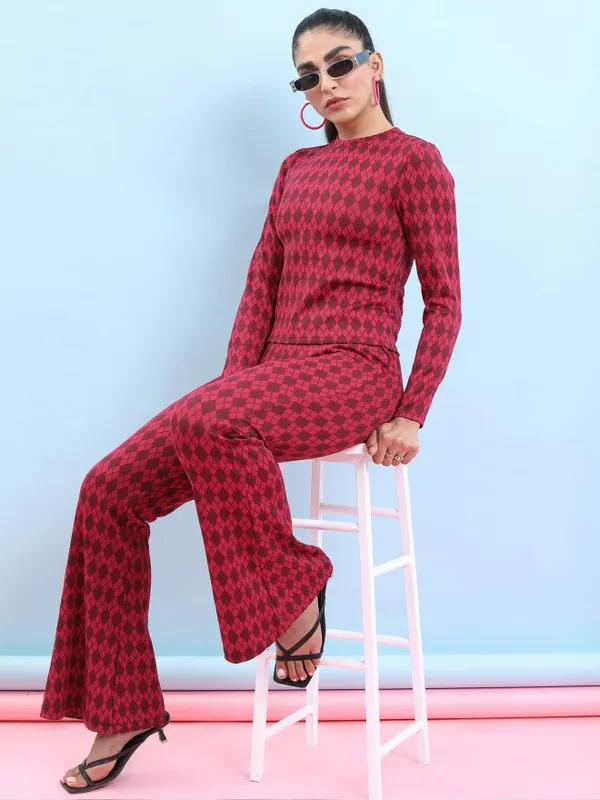 Tokyo Talkies Women Pink Printed Regular Top