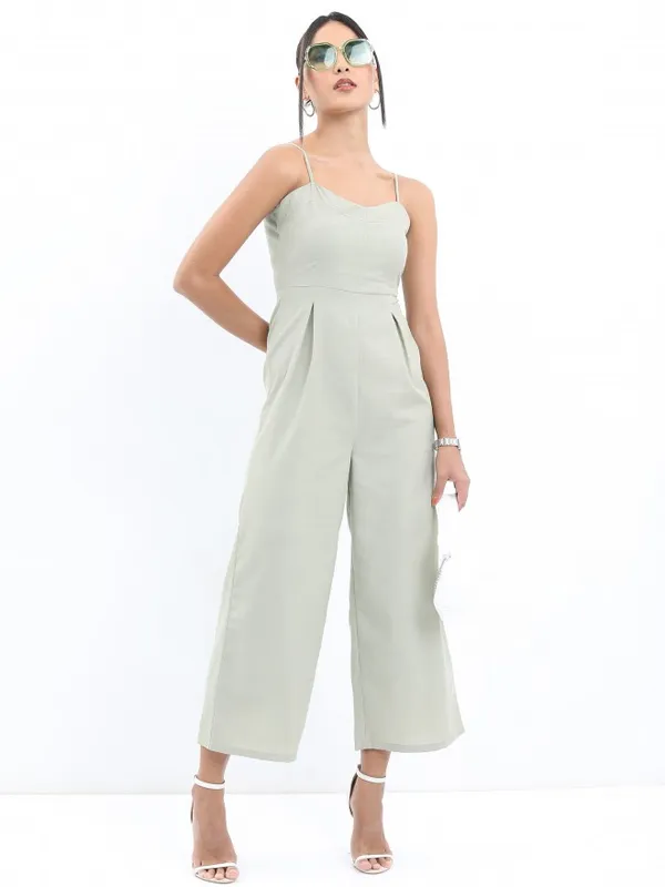  Tokyo Talkies Women Green Solid Jumpsuits
