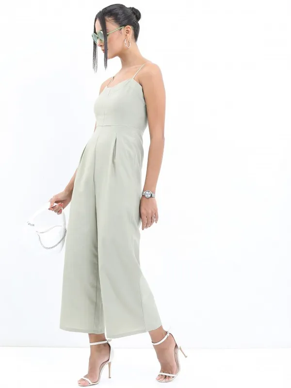 Tokyo Talkies Women Green Solid Jumpsuit