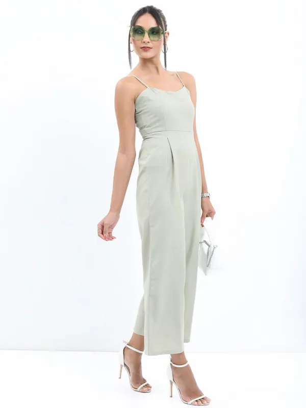 Tokyo Talkies Women Green Solid Jumpsuit