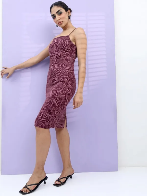 Self Design Bodycon Dress