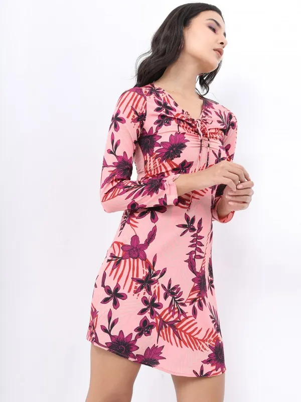 Printed Fit & Flare Dress