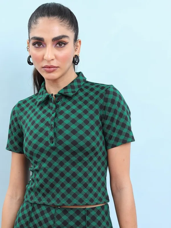  Tokyo Talkies Women Multi Self Design Regular Tops