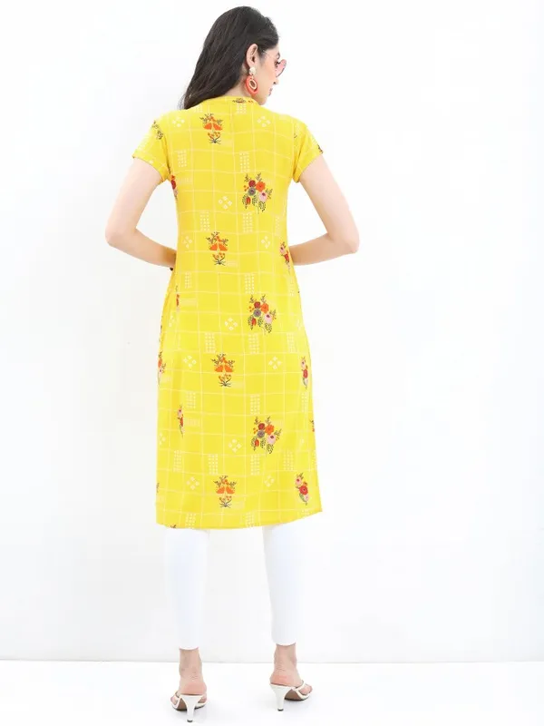  Vishudh Women Yellow Printed Tunics