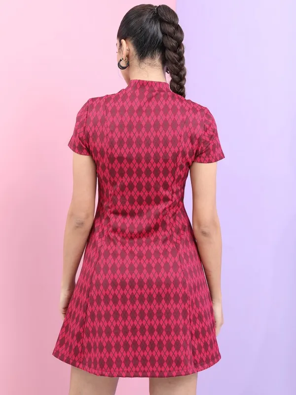  Tokyo Talkies Women Pink Printed A-Line Dresses