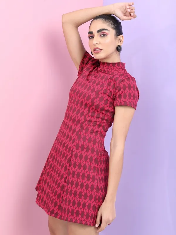  Tokyo Talkies Women Pink Printed A-Line Dresses