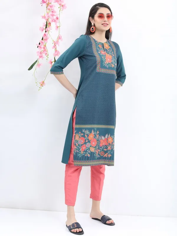 Printed Straight Kurta