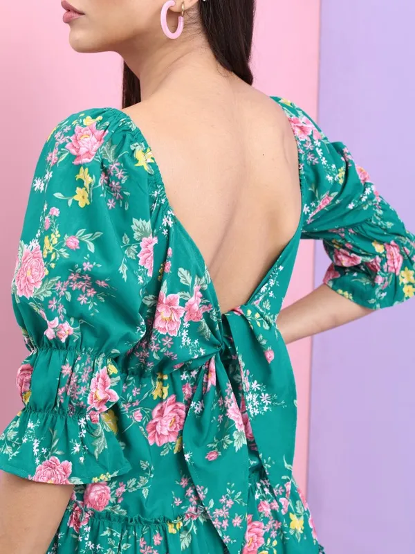 Printed Fit & Flare Dress