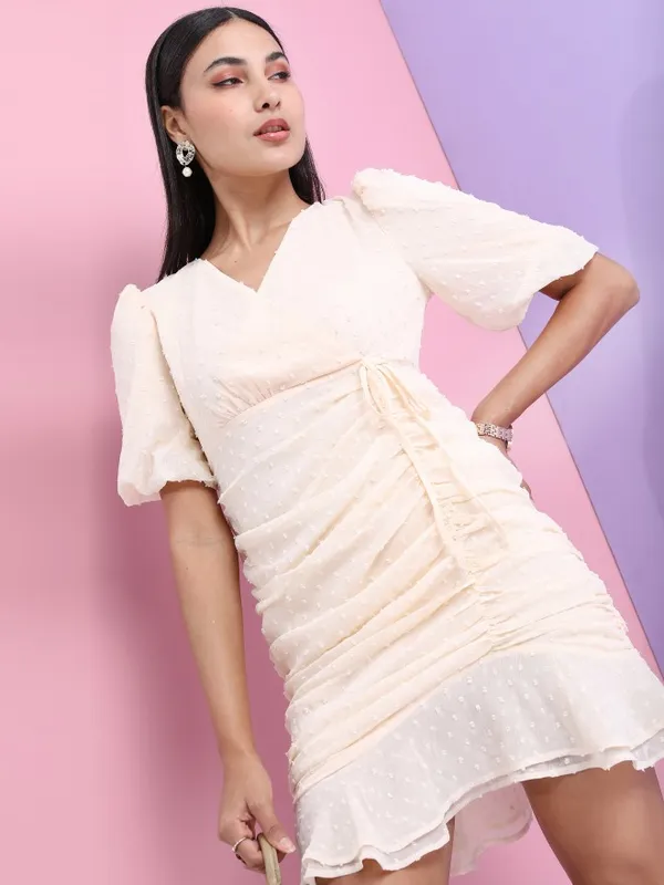 Solid Fit & Flare Dress