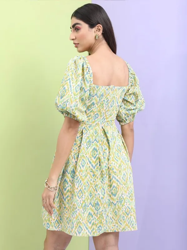 Printed A-Line Dress