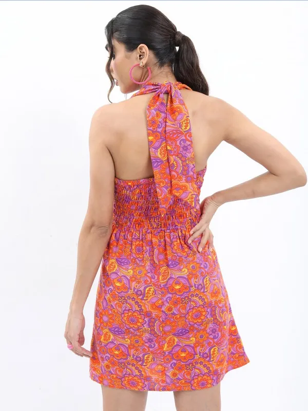 Printed A-Line Dress