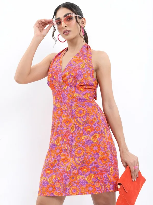 Printed A-Line Dress