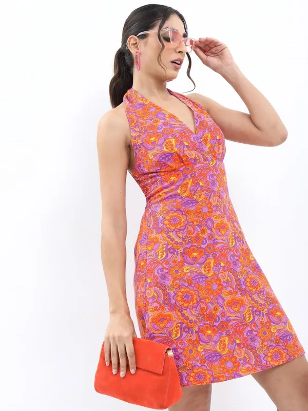 Printed A-Line Dress