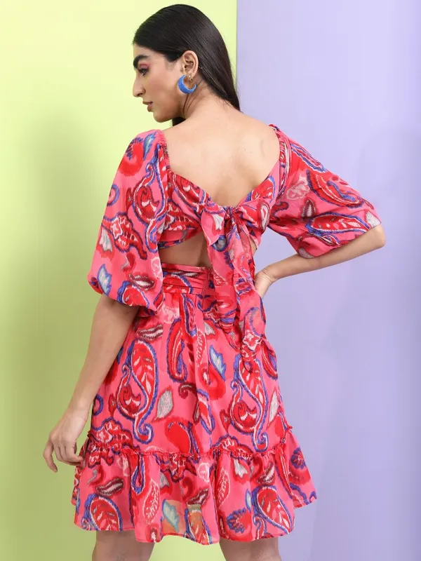 Printed A-Line Dress