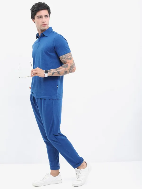 Solid Polo Collar T-shirt