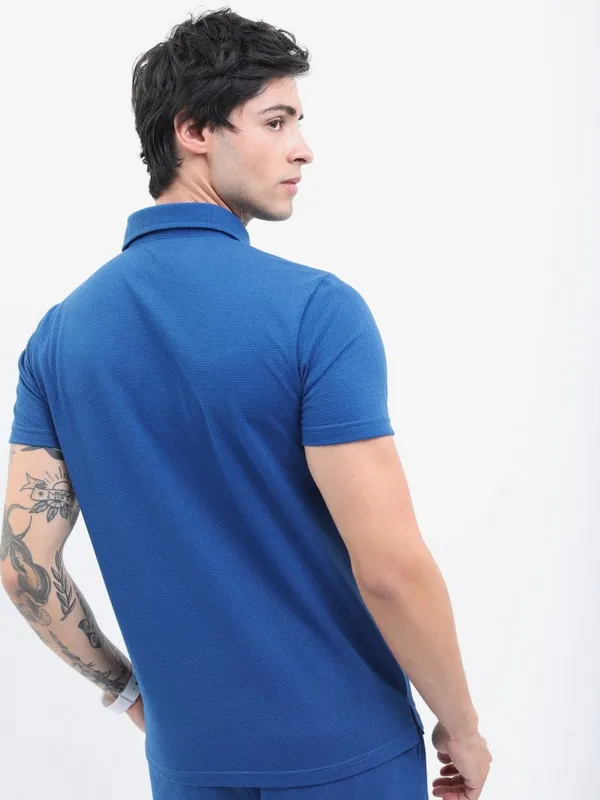 Solid Polo Collar T-shirt
