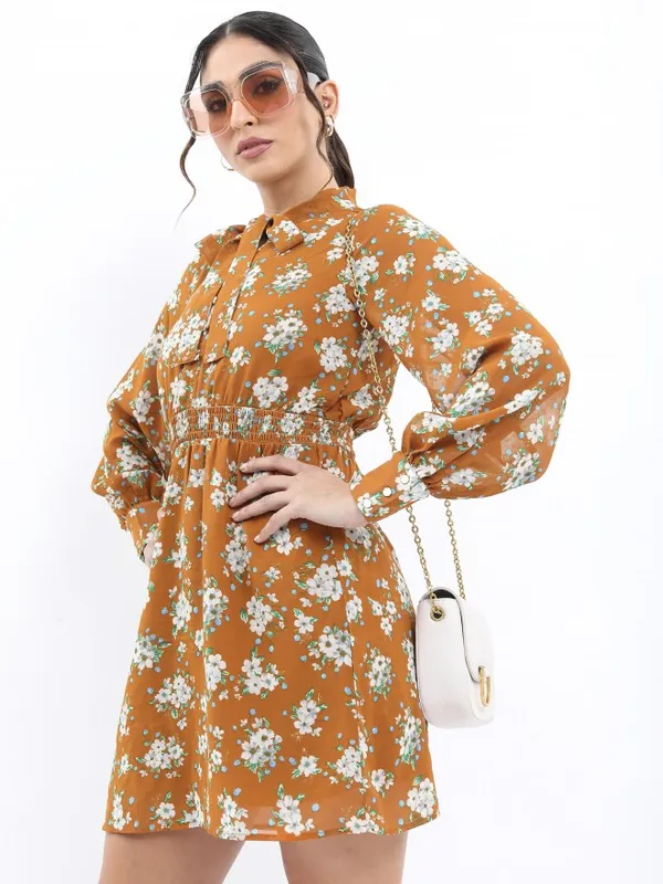 Printed Fit & Flare Dress
