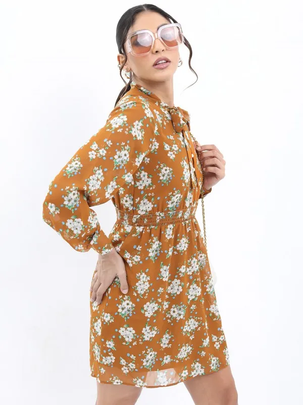 Printed Fit & Flare Dress