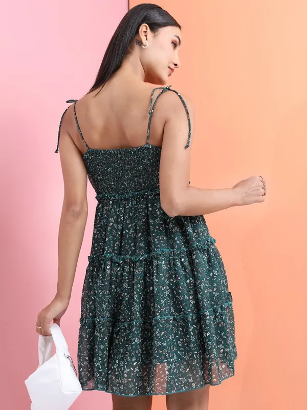 Printed Fit And Flare Dress