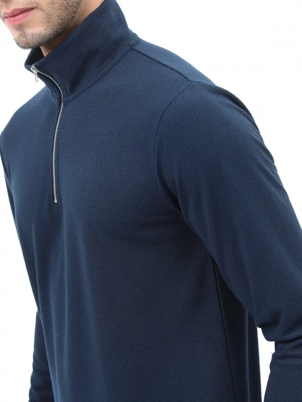 Men Solid High Neck T-shirt