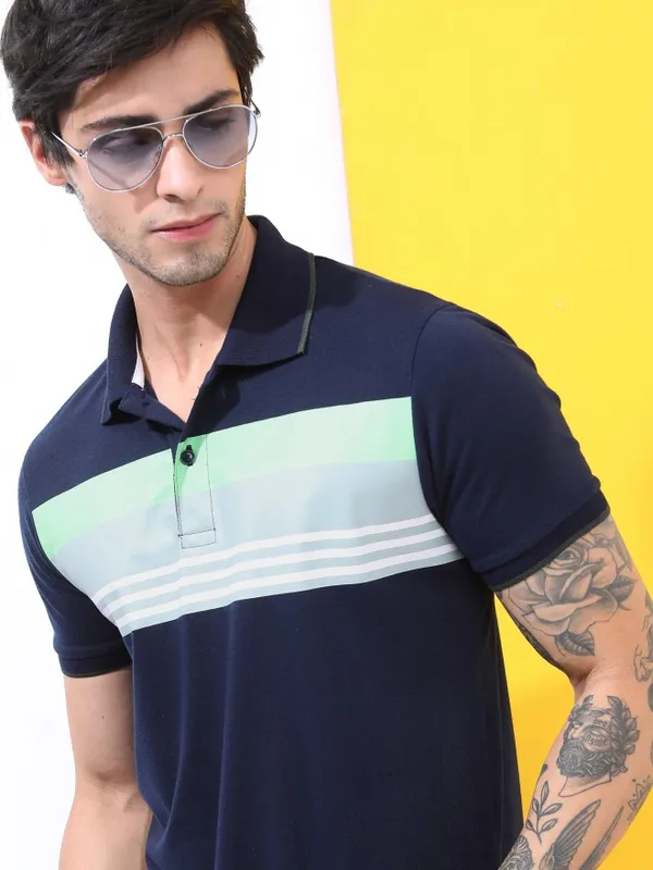  Highlander Men Multi Colourblocked Polo Collar Polo T-Shirts
