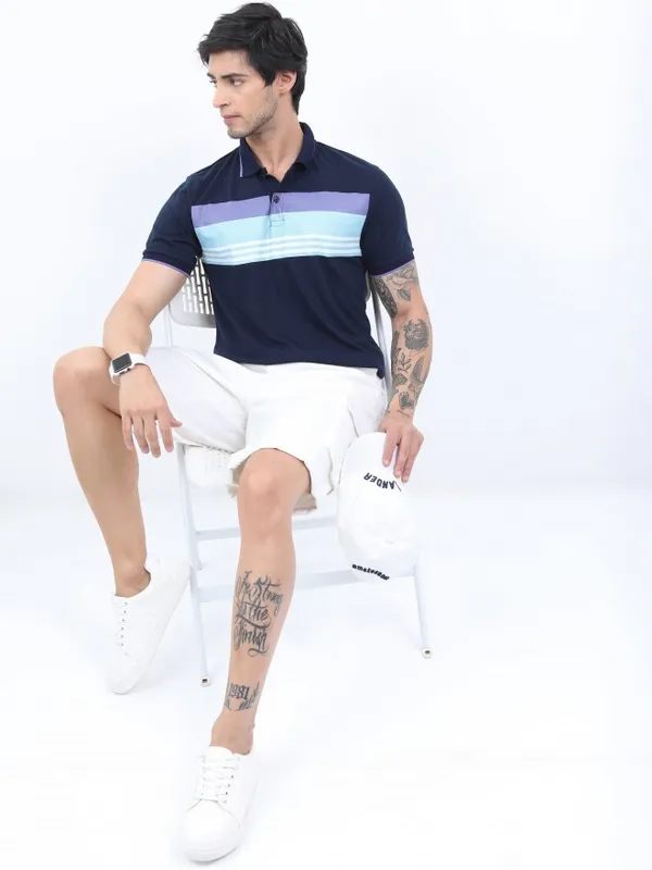  Highlander Men Multi Colourblocked Polo Collar Polo T-Shirts