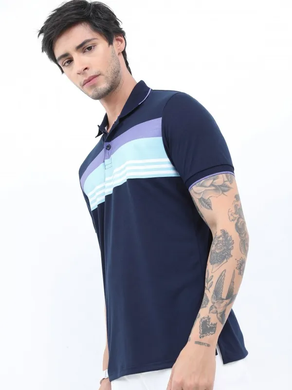  Highlander Men Multi Colourblocked Polo Collar Polo T-Shirts