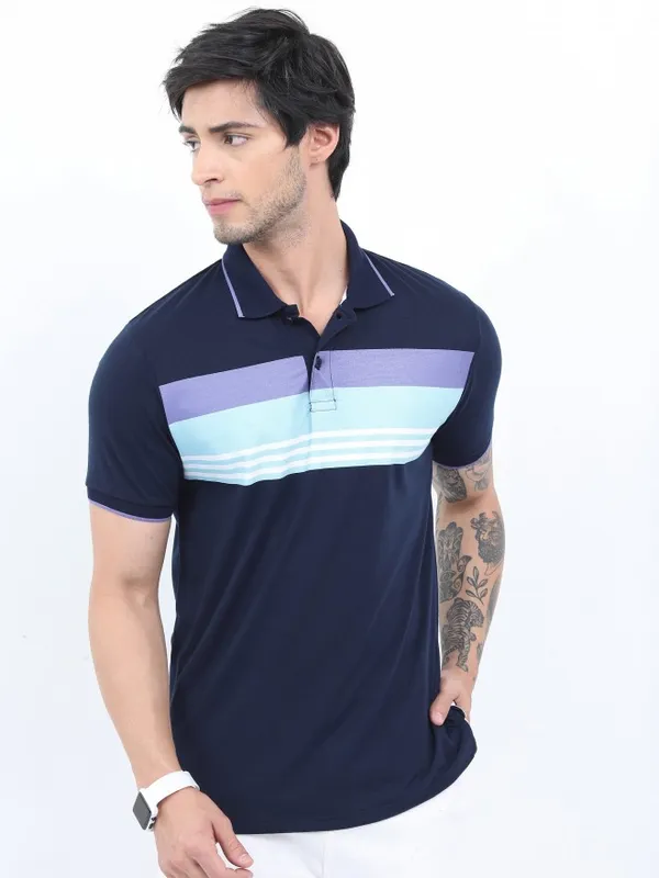  Highlander Men Multi Colourblocked Polo Collar Polo T-Shirts