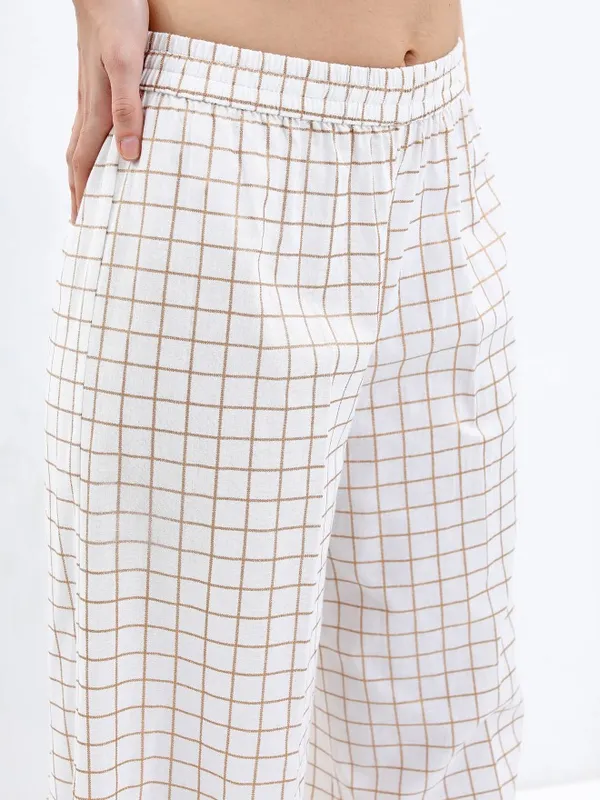 Vishudh Women Off White Printed Kurta With Palazzo And Dupatta