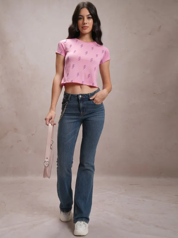  Tokyo Talkies Women Pink Printed Round Neck T-Shirts