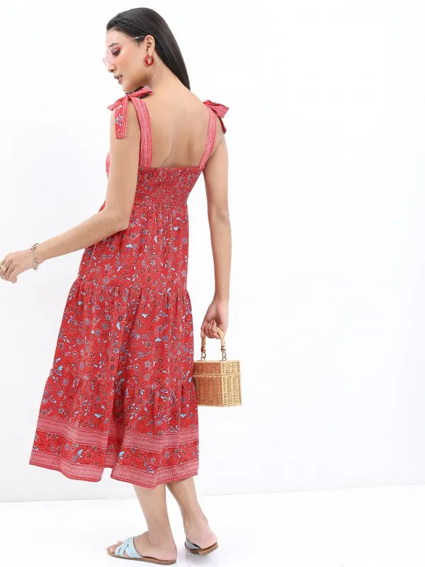 Printed A-Line Dress