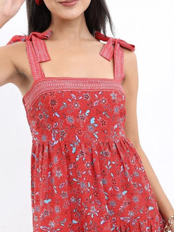Printed A-Line Dress