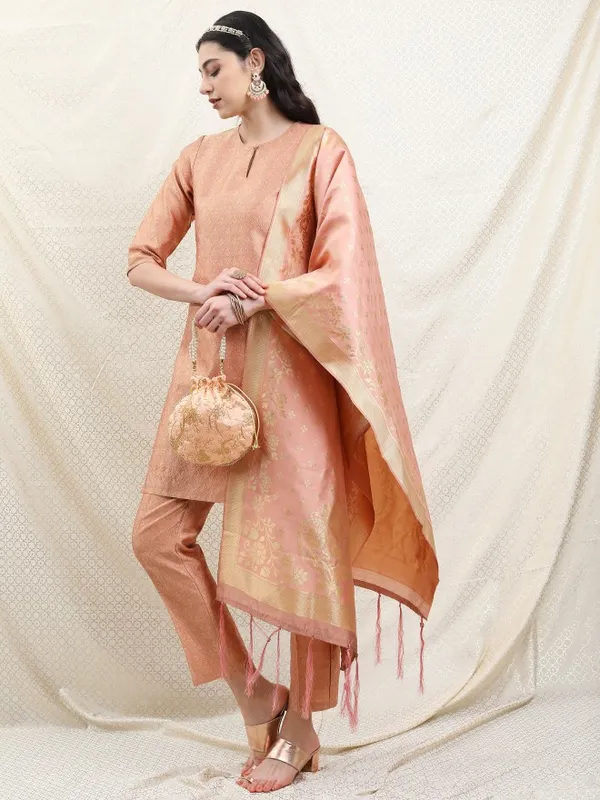 Women Kurta With Palazzo And Dupatta