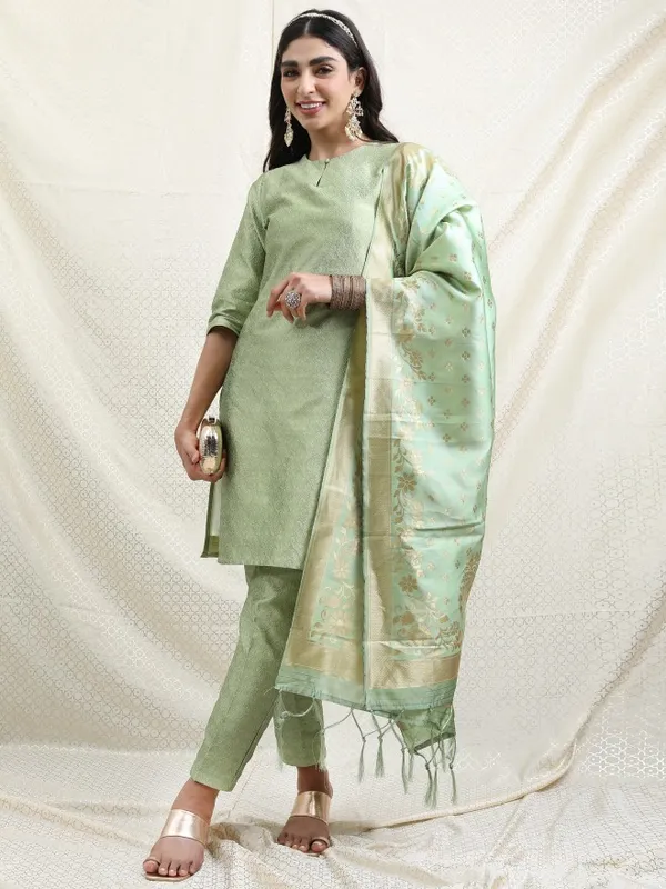 Women Kurta With Palazzo And Dupatta