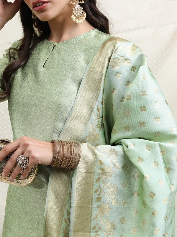 Women Kurta With Palazzo And Dupatta