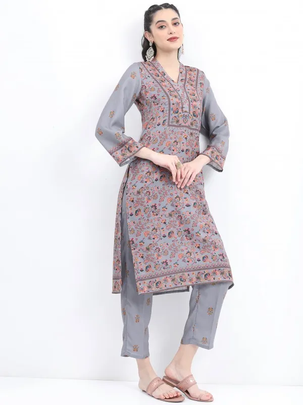  Ketch Women Mauve Printed Kurta Sets