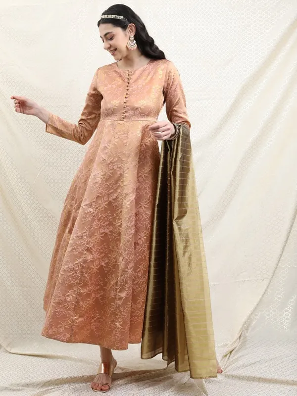  Vishudh Women Pink Self Design A-Line Dresses