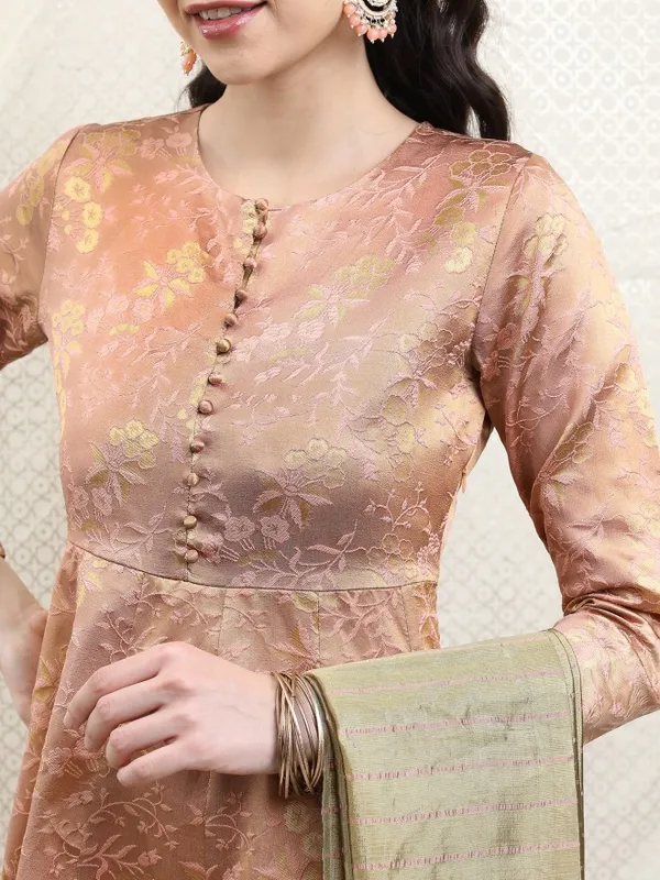  Vishudh Women Pink Self Design A-Line Dresses