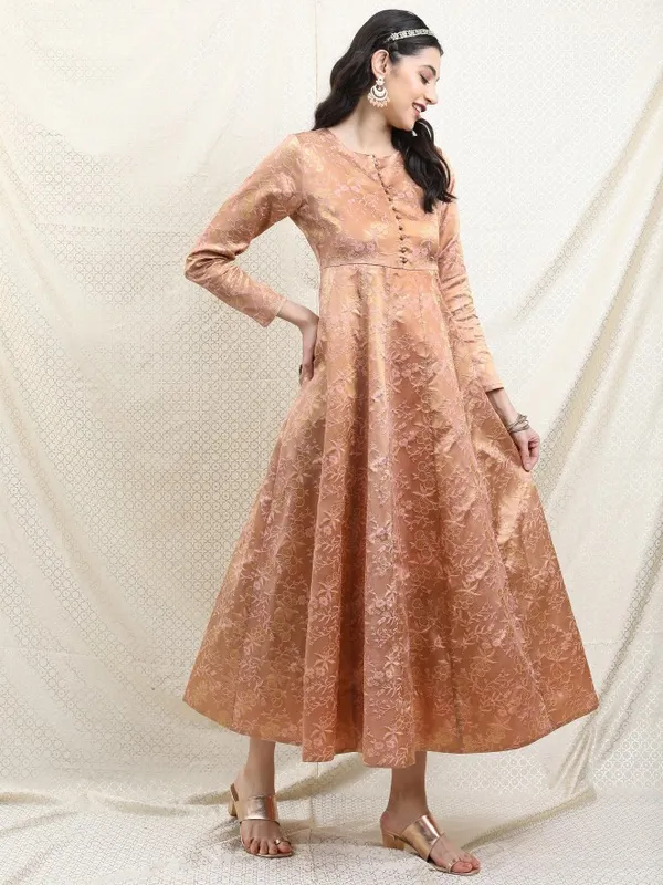  Vishudh Women Pink Self Design A-Line Dresses
