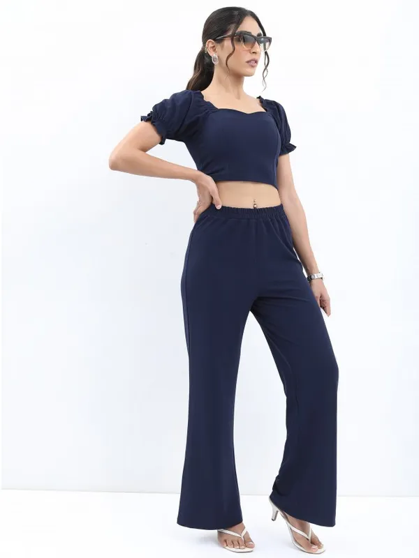  Ketch Women Navy Blue Co-Ords