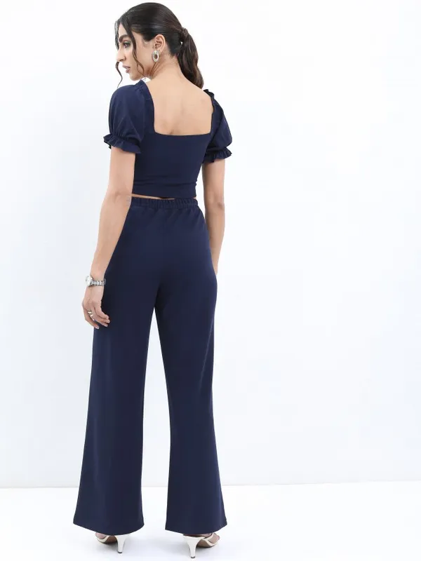  Ketch Women Navy Blue Co-Ords