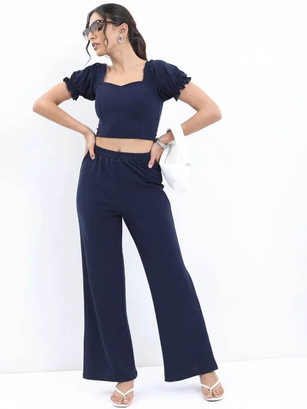  Ketch Women Navy Blue Co-Ords