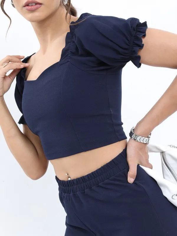  Ketch Women Navy Blue Co-Ords