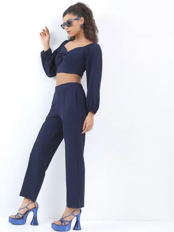  Ketch Women Navy Blue Co-Ords
