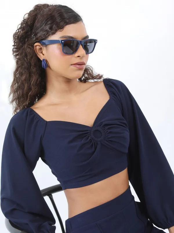  Ketch Women Navy Blue Co-Ords