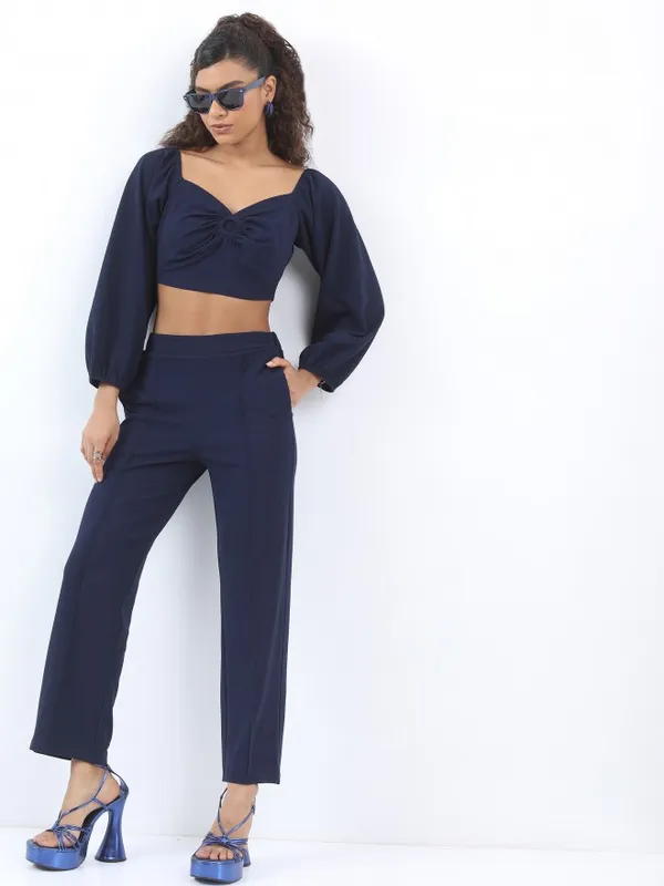  Ketch Women Navy Blue Co-Ords