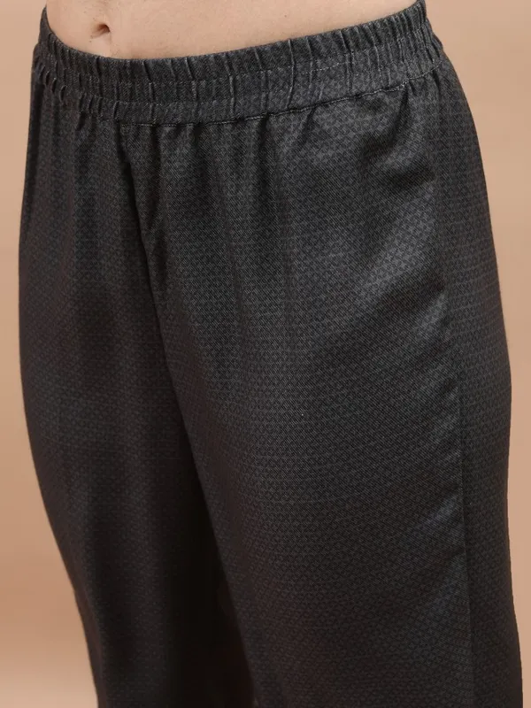 Vishudh Women Olive Printed Kurta With Palazzo And Dupatta