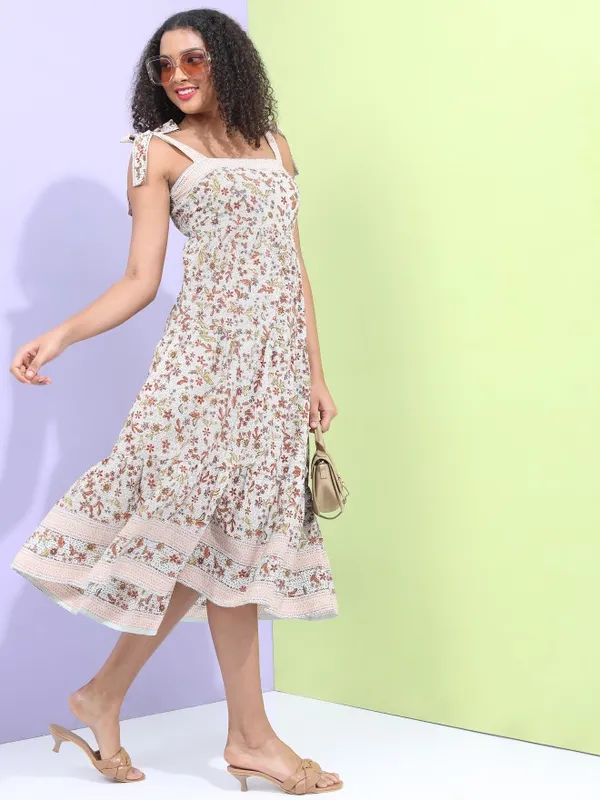  Tokyo Talkies Women Blue Printed A-Line Dresses